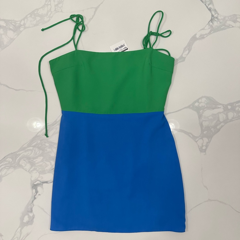 Boutique Green/Blue Mini Dress